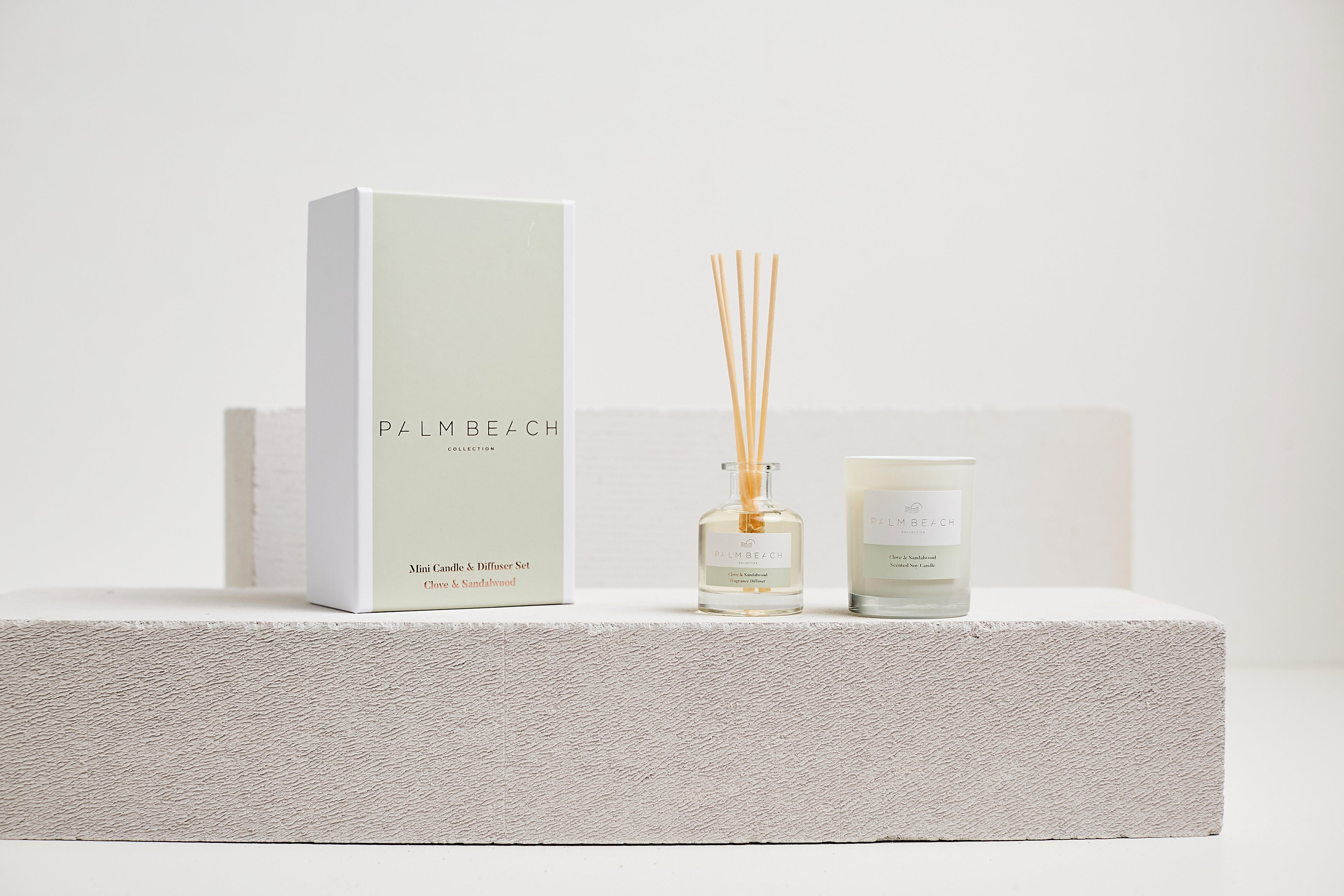 Mini Candle & Diffuser Gift Pack - Clove and Sandalwood