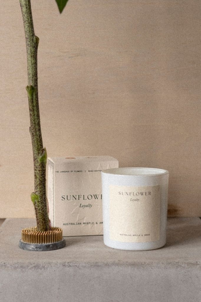 Sunflower Candle | Australian Myrtle + Amber