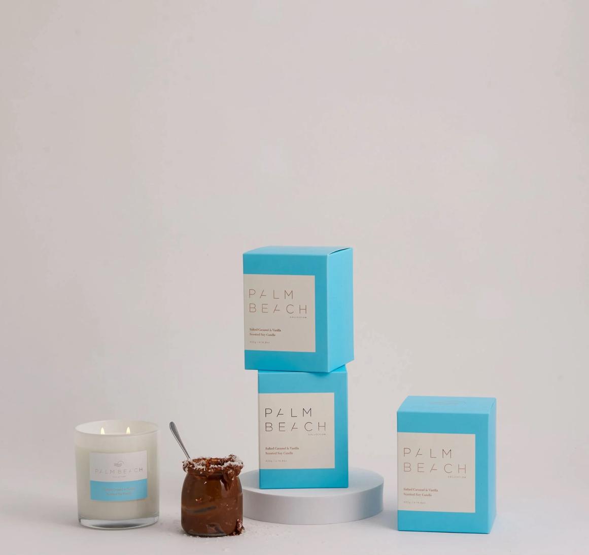 SALTED CARAMEL & VANILLA SCENTED CANDLE 420G