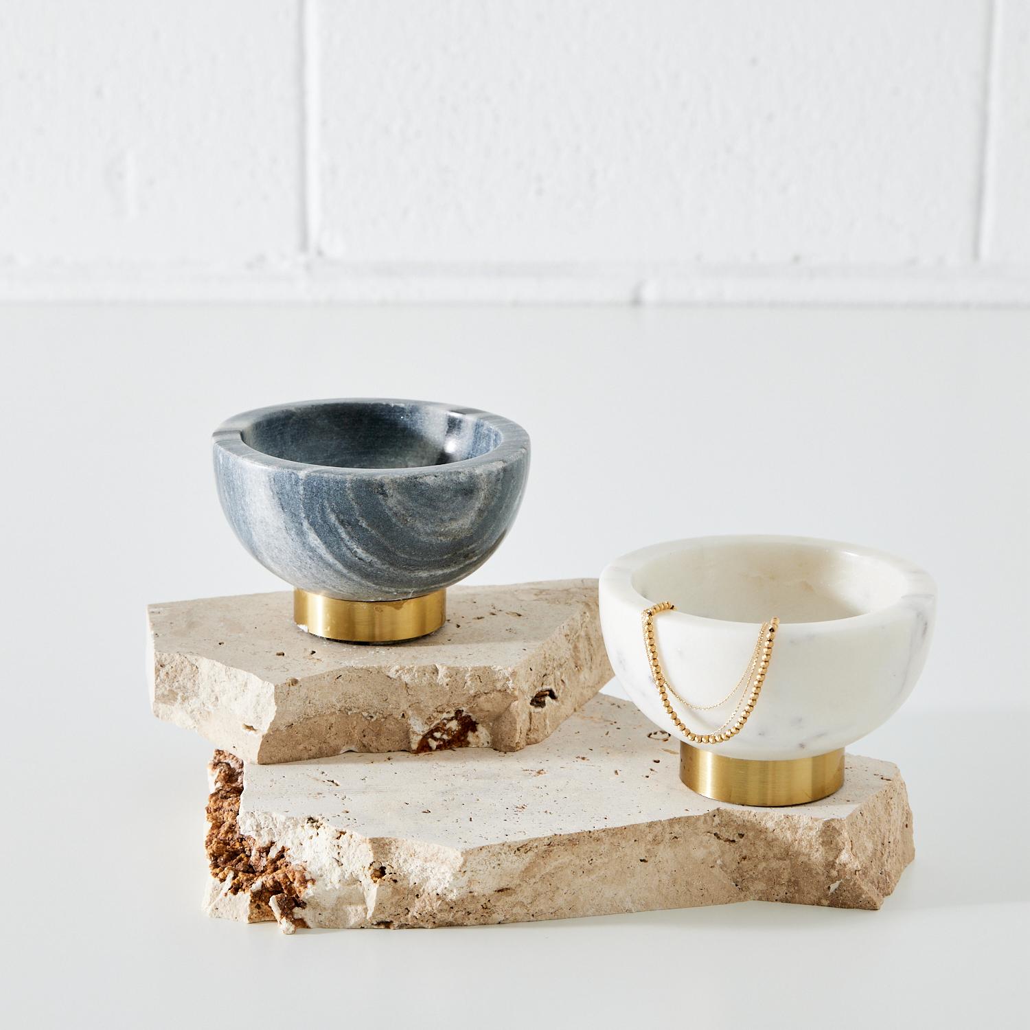 Salt & Pepper Marble Bowls