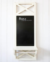 Blackboard shelf - Home is where our story begins