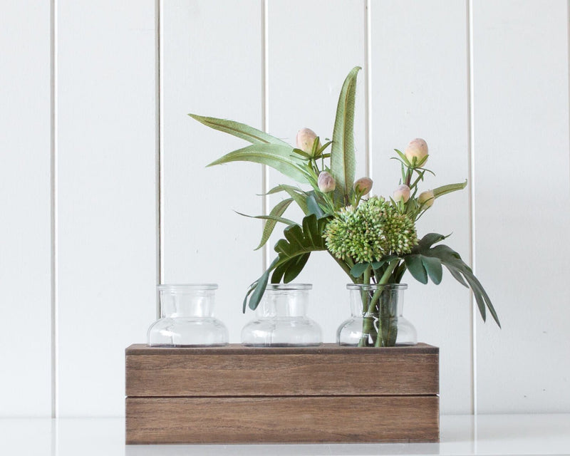 Botanical Beakers wood small