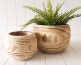 Timber pot Leila set of 2