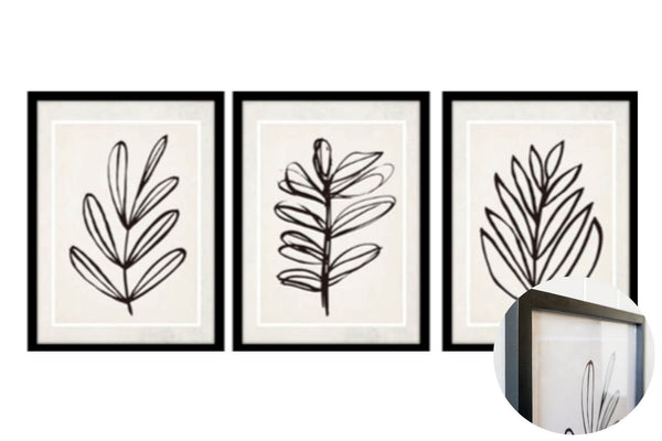 Premium frame artwork botanical - Set of 3