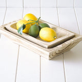 Timber tray set of 2