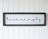 Live simply