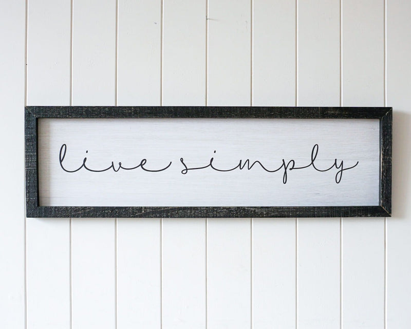 Live simply