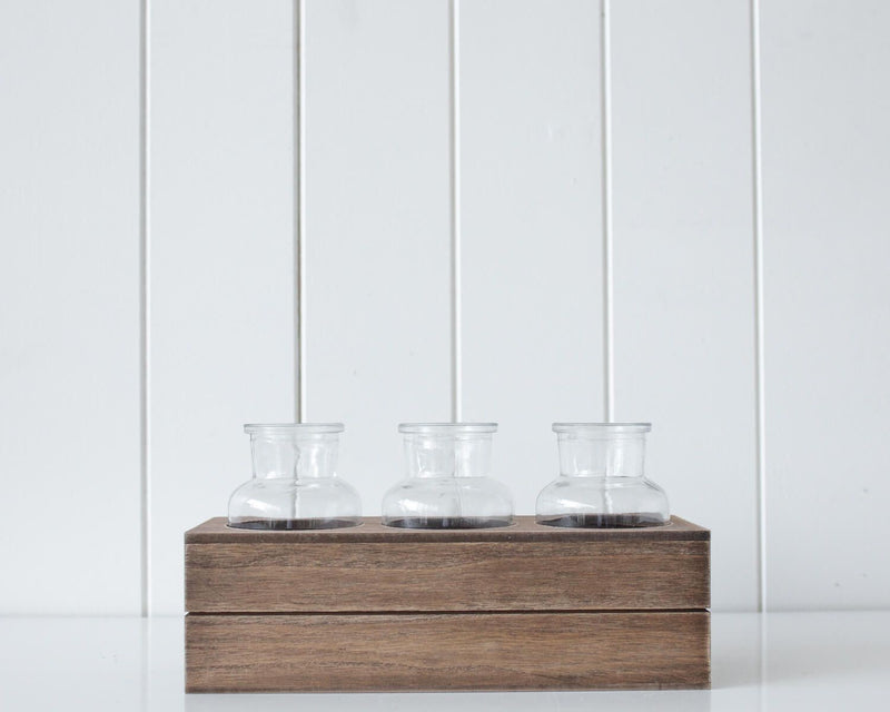 Botanical Beakers wood small